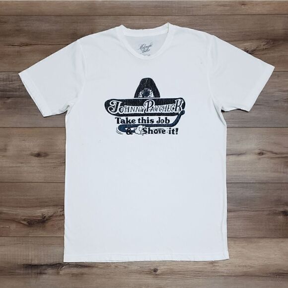 NWOT Midnight Rider Johnny Paycheck Take This Job & Shove It Hat Unisex Tee L - Picture 7 of 16